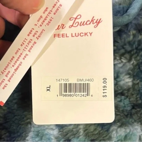 Lucky Brand Blue Southwestern Patterned Fleece Vest - Picture 11 of 11